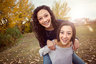 Smiling girls